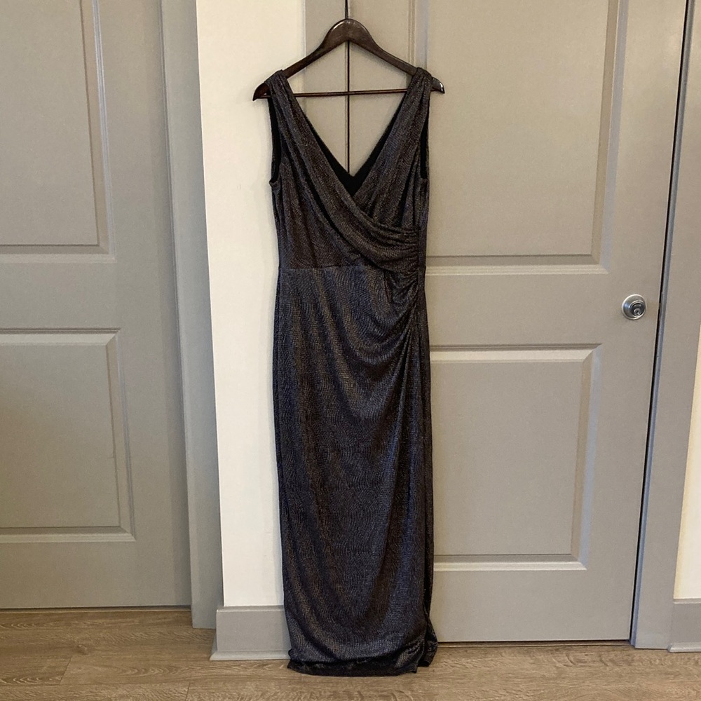 Lauren Ralph Lauren Metallic Black Maxi Dress
